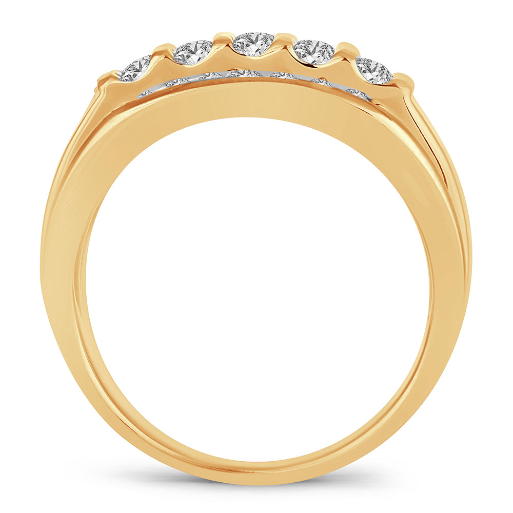 ANILLO PARA HOMBRE CON DIAMANTES DE 14K Y 1.00CT