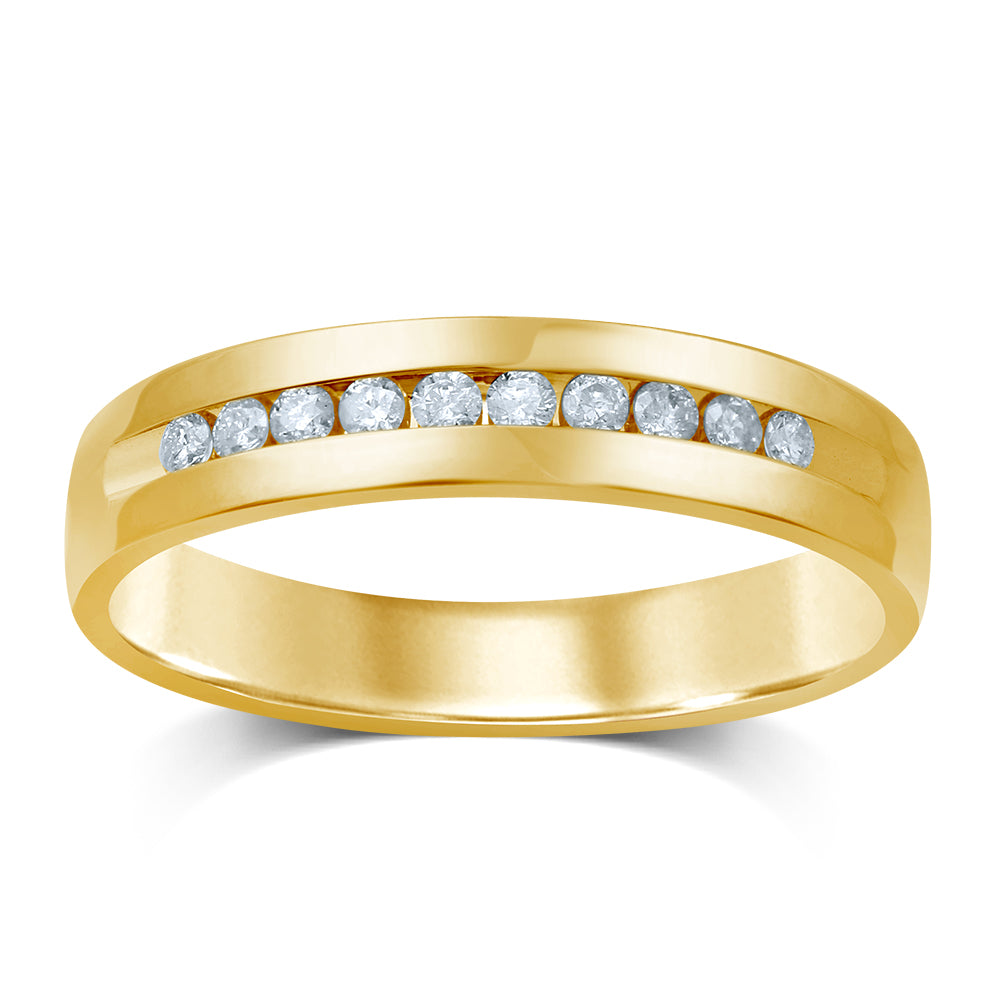 BANDA DE DIAMANTE DE 14K 0.25CT
