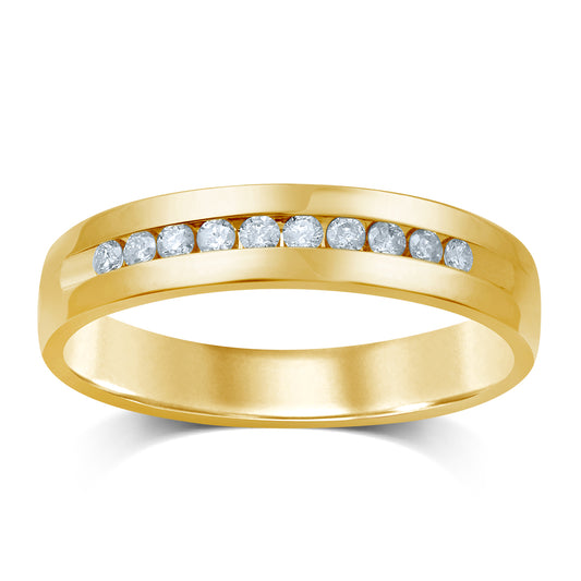 BANDA DE DIAMANTE DE 14K 0.25CT