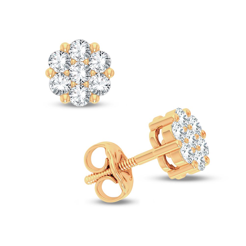 PENDIENTES DE DIAMANTES DE 14K Y 0,50CT
