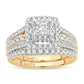 Radiant Harmony - 14K Yellow Gold 1.50CT Diamond Bridal Ring