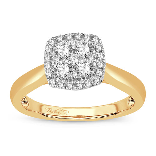 Sunlit Aura - 14K 0.48CT Diamond Engagement Ring
