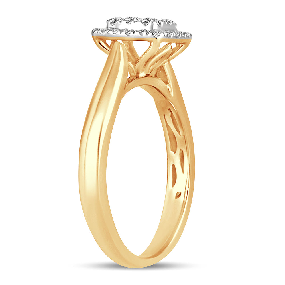 Sunlit Aura - 14K 0.48CT Diamond Engagement Ring