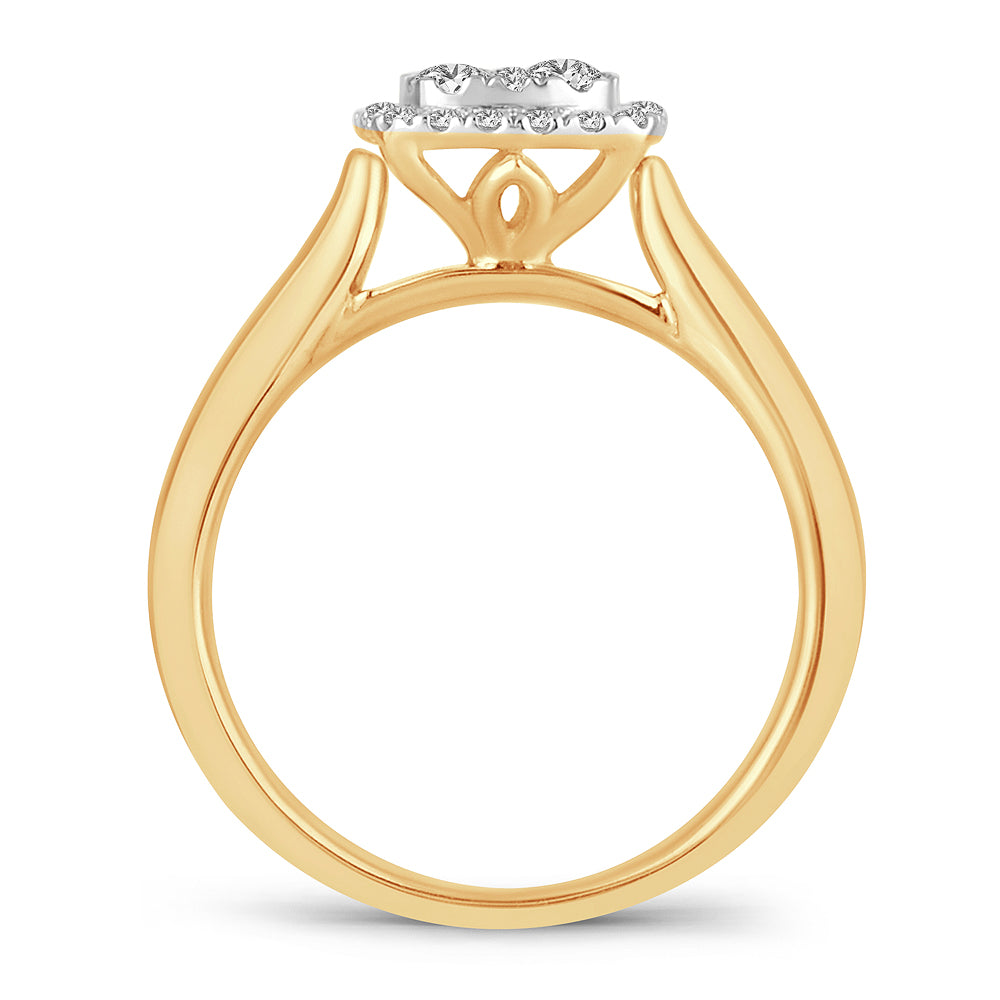 Sunlit Aura - 14K 0.48CT Diamond Engagement Ring