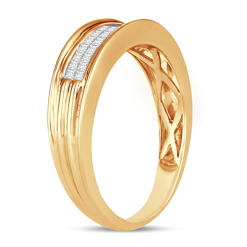 Banda para hombre de 14 k y 0,50 quilates