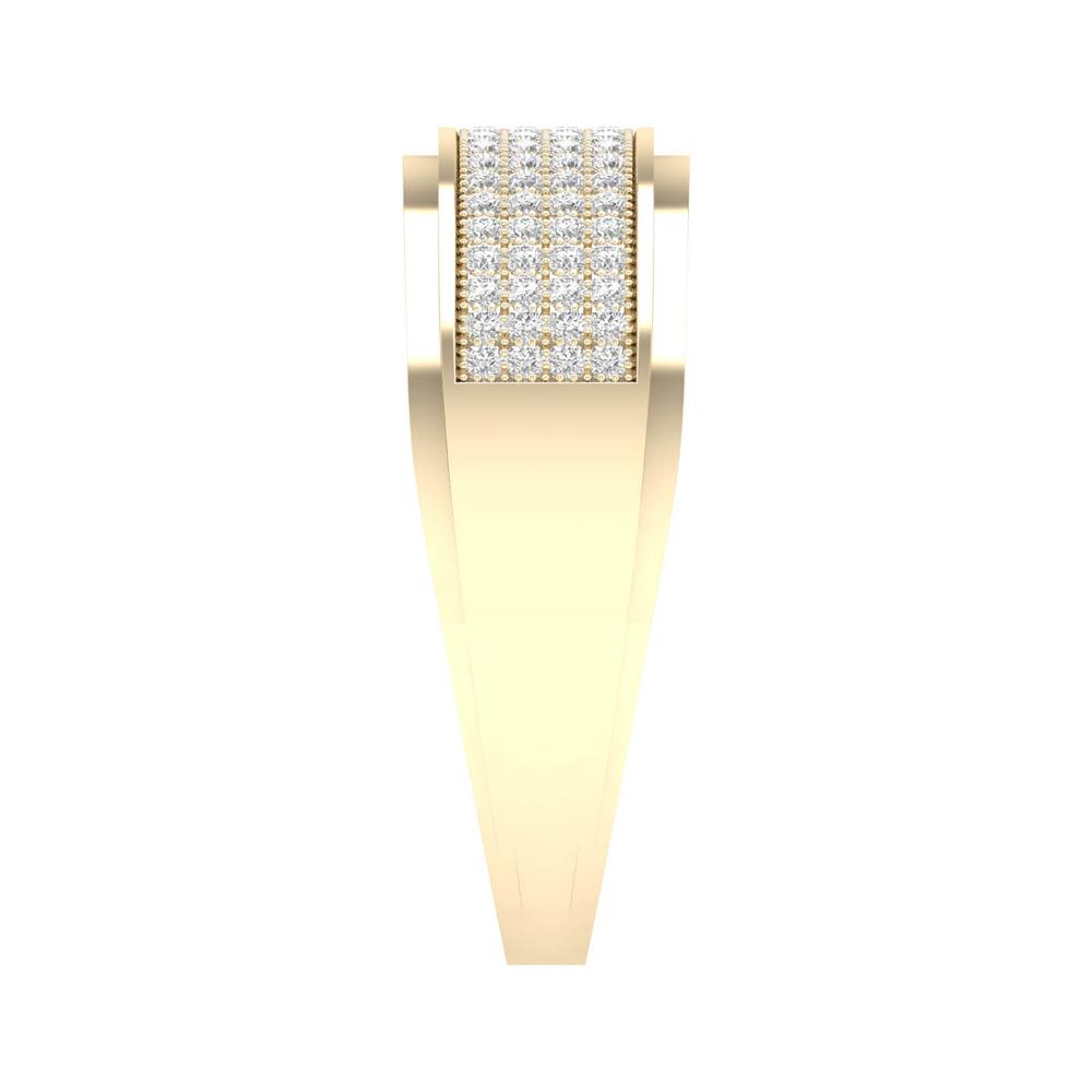Banda de diamantes para hombre de oro amarillo de 10 quilates de 0,30 quilates