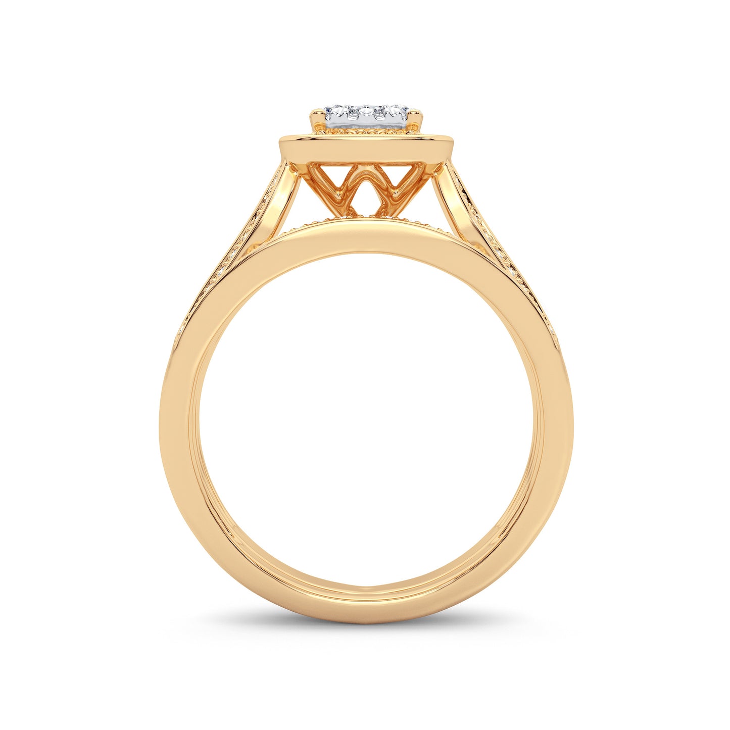 ANILLO DE NOVIA DE DIAMANTES DE 14K Y 0.40CT