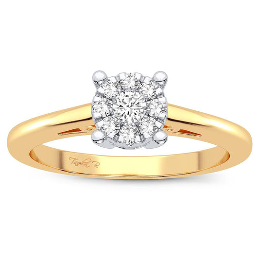 Luminous Solitaire - 14K 0.10 CT Diamond Engagement Ring