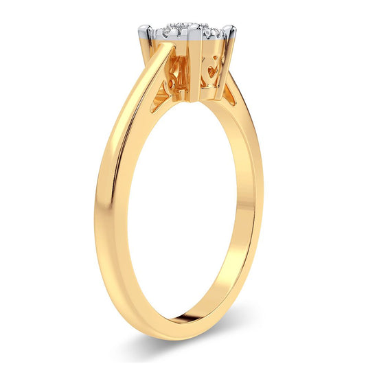 Luminous Solitaire - 14K 0.10 CT Diamond Engagement Ring