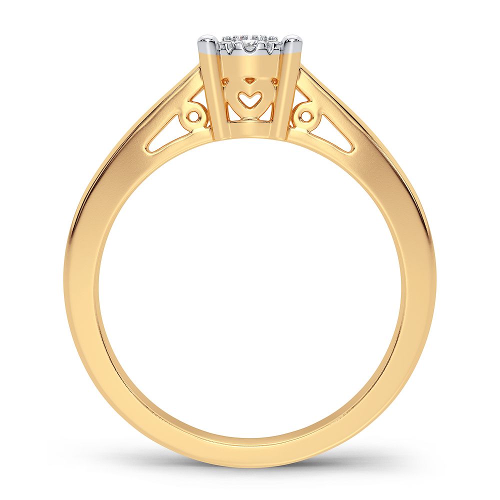 Luminous Solitaire - 14K 0.10 CT Diamond Engagement Ring