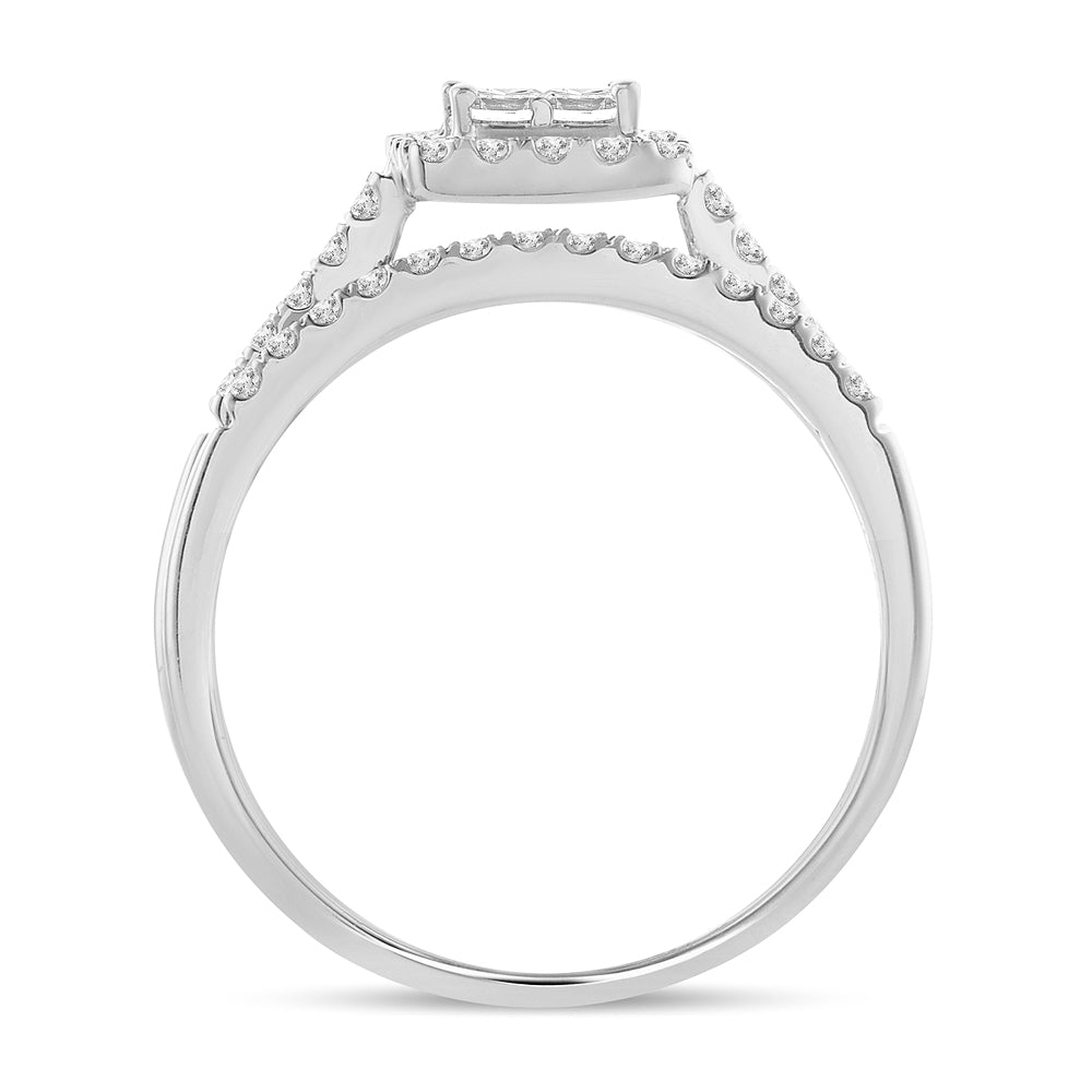 Resplandor cautivador: anillo de compromiso de diamantes de 1,25 quilates en oro blanco de 14 quilates