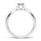 Timeless Token - 14K White Gold 0.10 CT Diamond Solitaire Ring