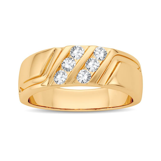 Alianza de diamantes de 14 quilates y 0,25 quilates