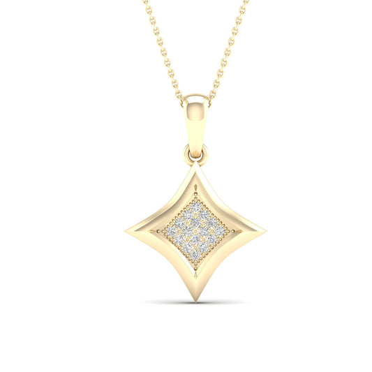 Star Glow 10K Yellow Gold 0.05CT Diamond Pendant