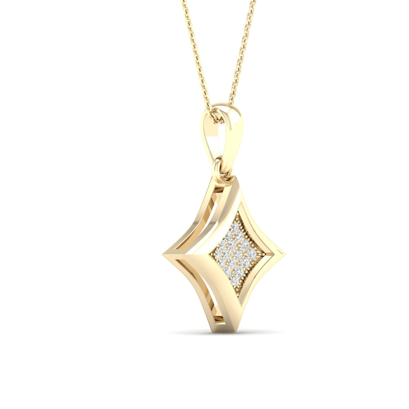 Star Glow 10K Yellow Gold 0.05CT Diamond Pendant
