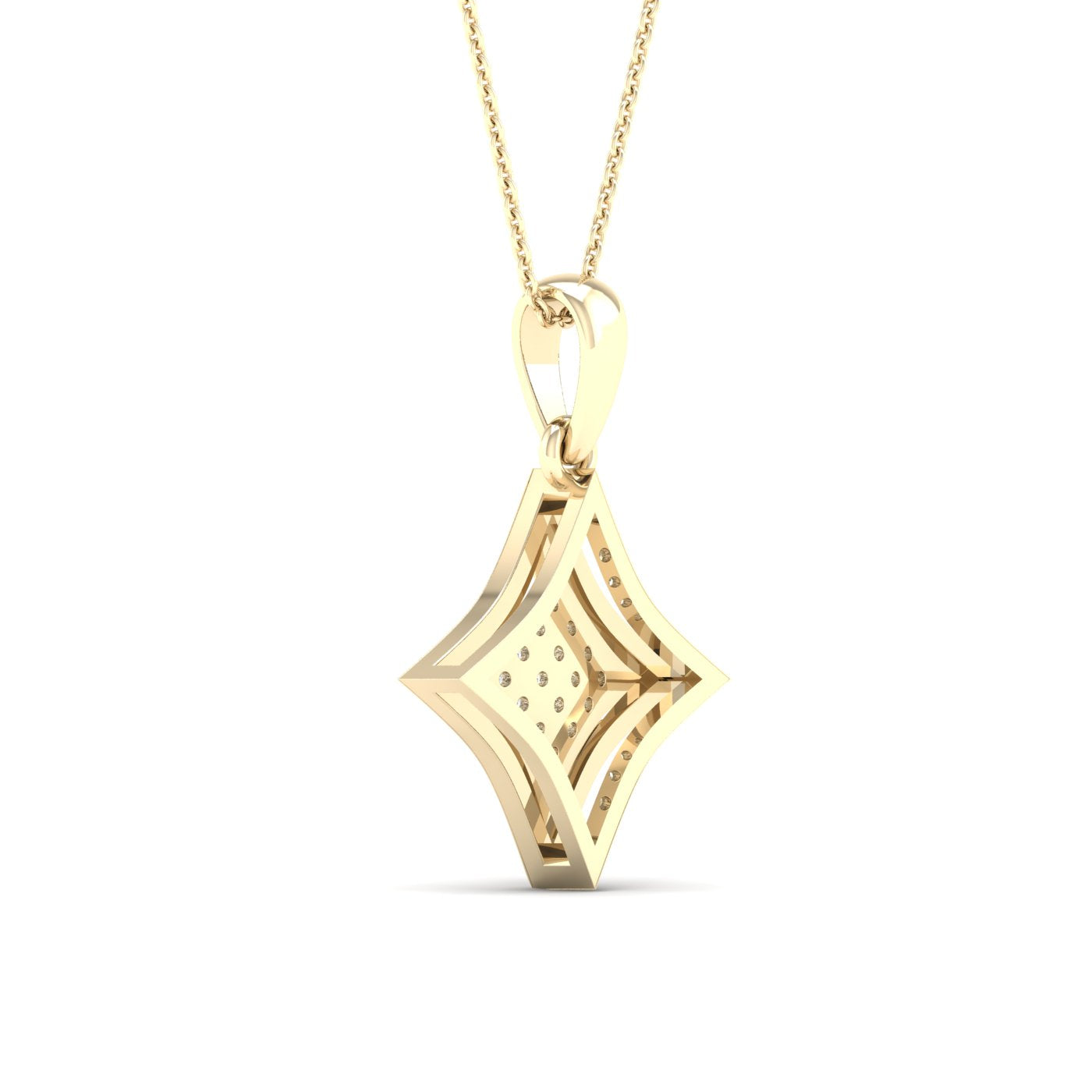 Star Glow 10K Yellow Gold 0.05CT Diamond Pendant