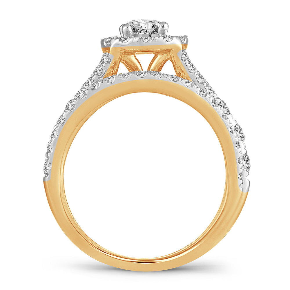 Luminous Bond - 14K Yellow Gold 2.00CT Diamond Bridal Ring