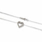 Eternal Sparkle - 14K White Gold Rolo Chain Necklace with Diamond Heart Charm