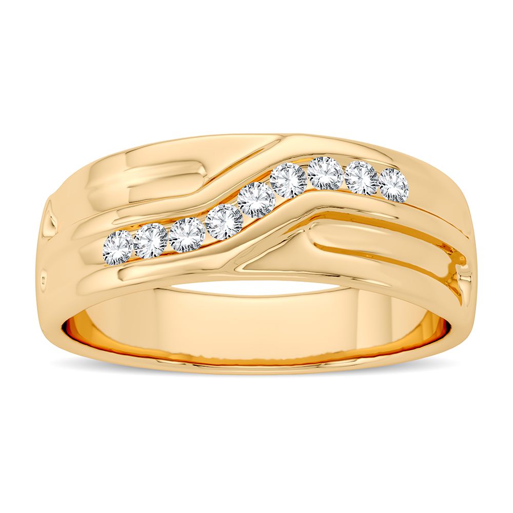 Banda de diamantes de 14 K y 0,15 quilates.