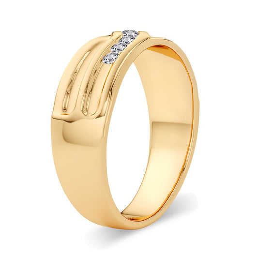 Banda de diamantes de 14 K y 0,15 quilates.