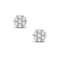 Small Floral Diamond Stud Earrings - 14K Yellow Gold