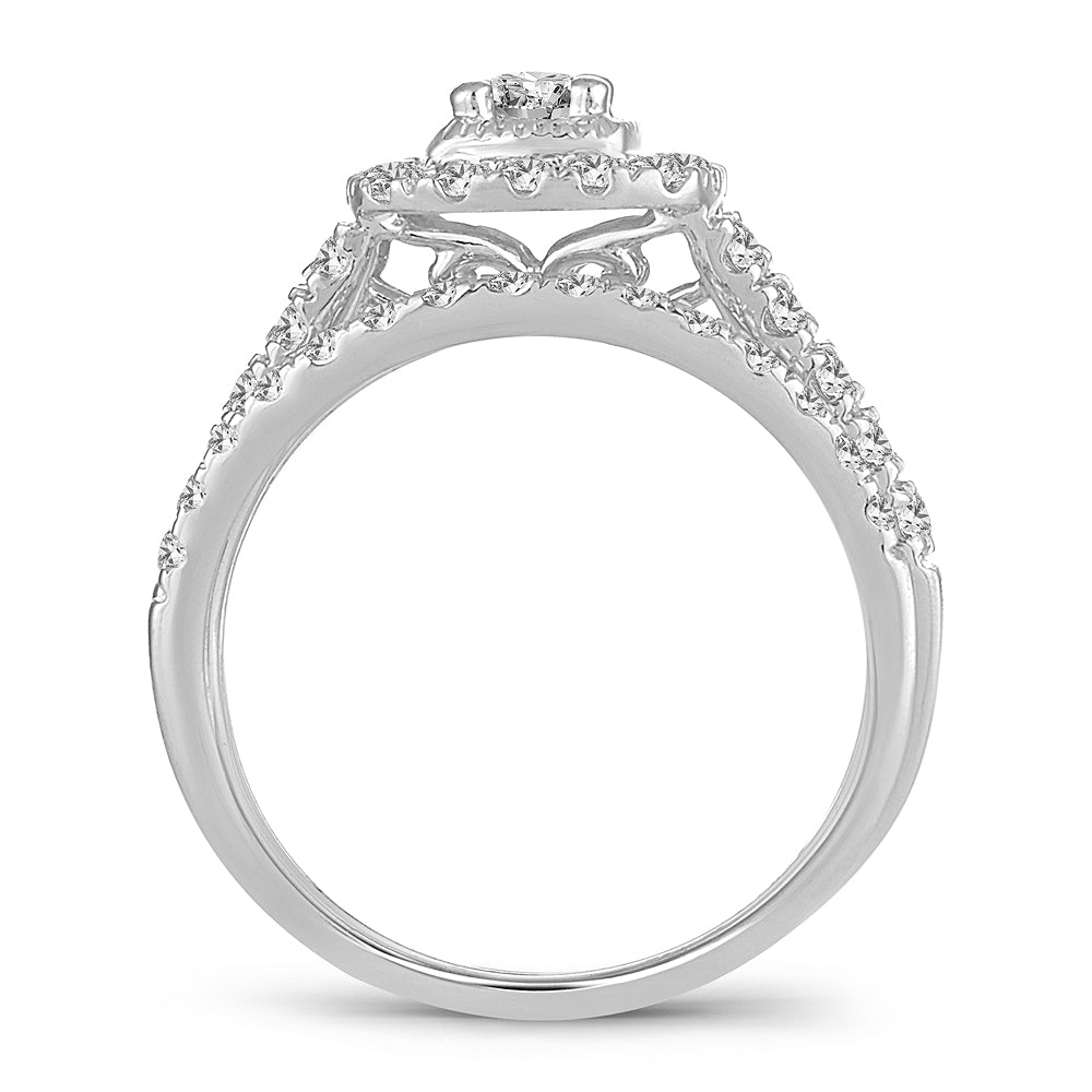 ANILLO DE NOVIA DE DIAMANTES DE 14K Y 1.00CT