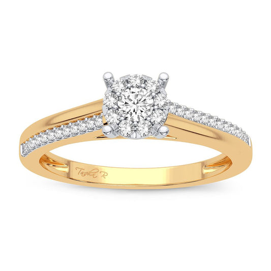 Magnificent 14K Yellow Gold 0.20CT Diamond Ring
