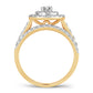 Eclipse Elegance - 14K Yellow Gold 1.00CT Diamond Bridal Set