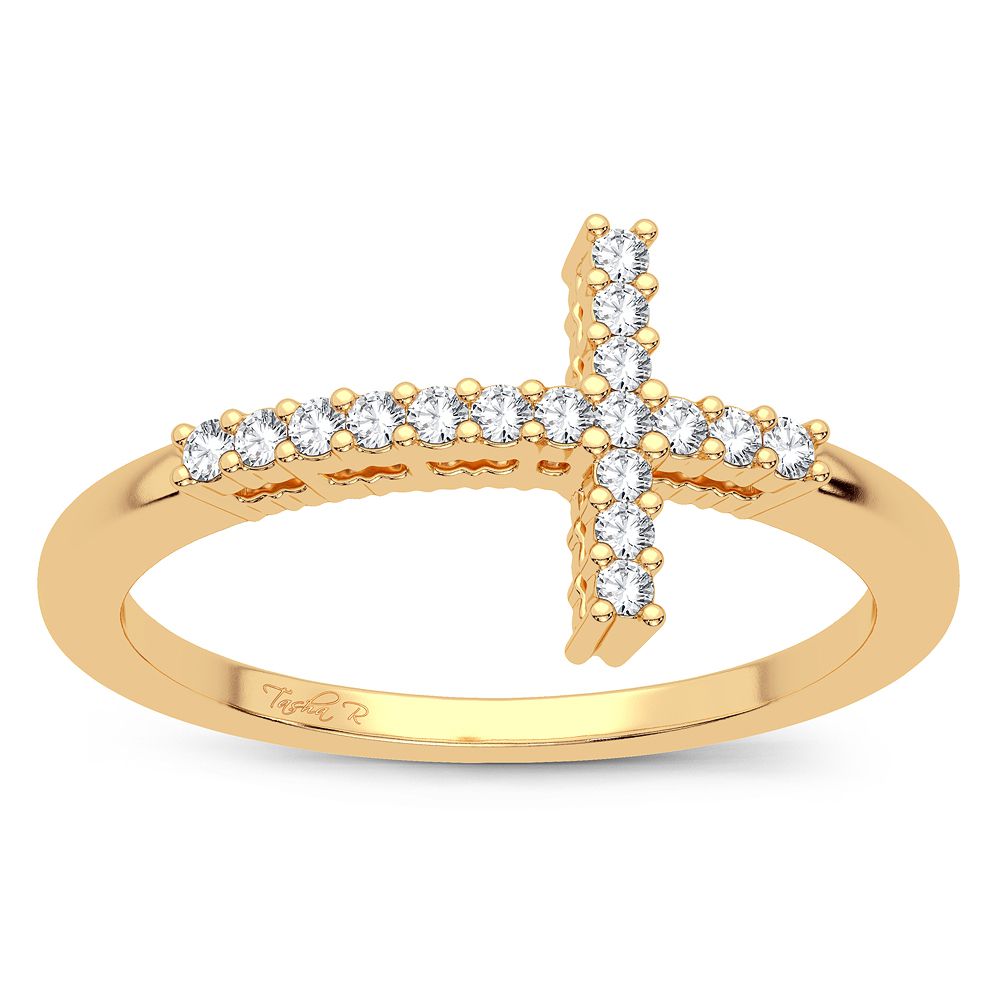 ANILLO DE DIAMANTES DE 14K Y 0,11CT