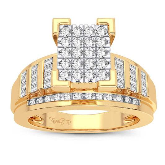 Anillo de diamantes de 10 quilates y 0,50 quilates