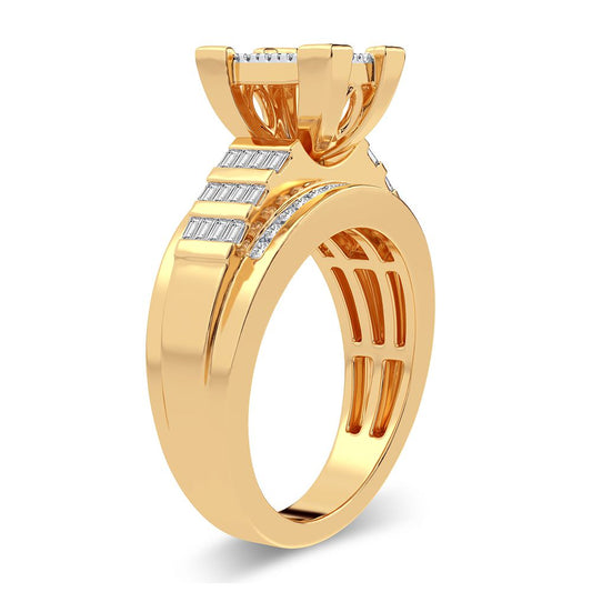 Anillo de diamantes de 10 quilates y 0,50 quilates