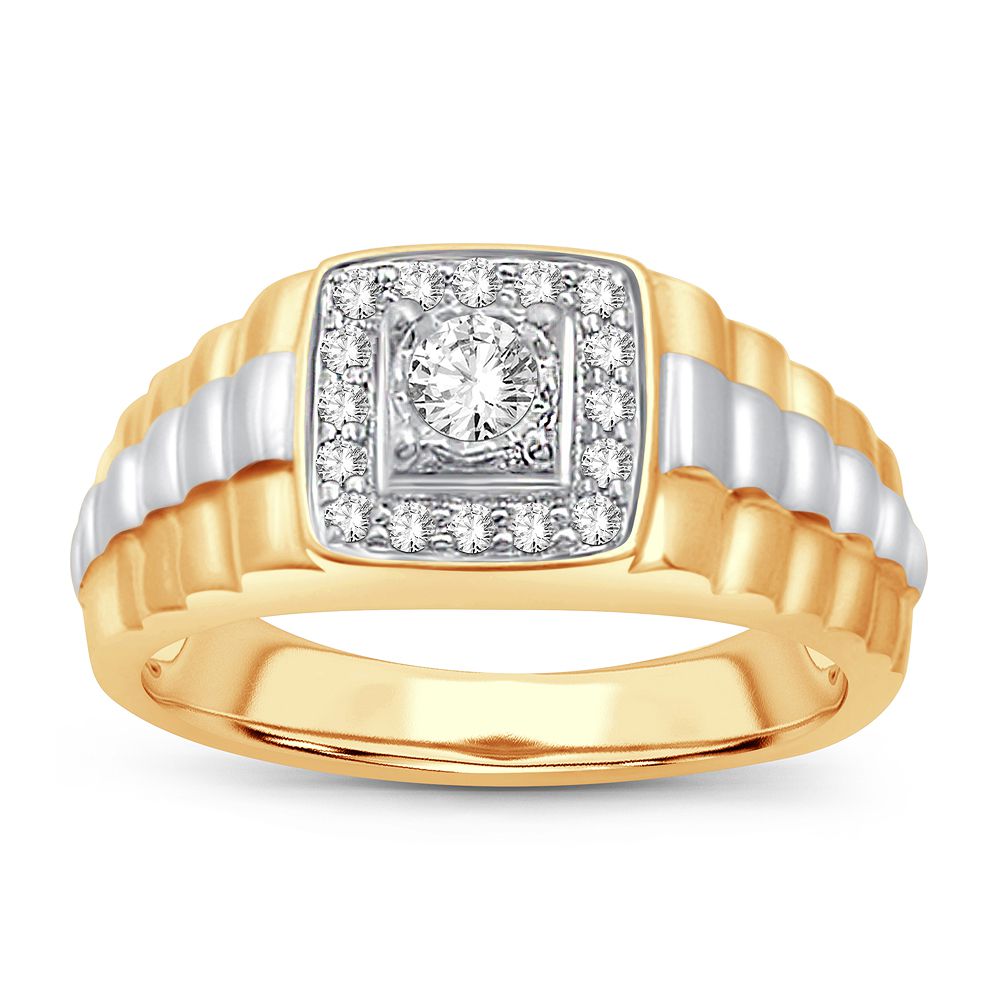 Anillo de diamantes de 14 quilates y 0,36 quilates