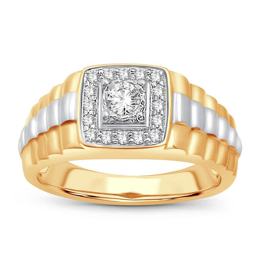 Anillo de diamantes de 14 quilates y 0,36 quilates