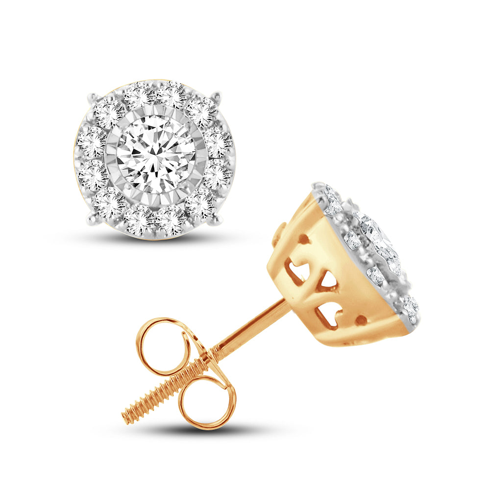 PENDIENTES DE DIAMANTES DE 14K Y 0,52CT