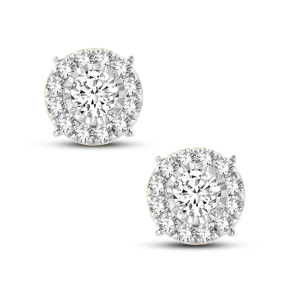 PENDIENTES DE DIAMANTES DE 14K Y 0,52CT