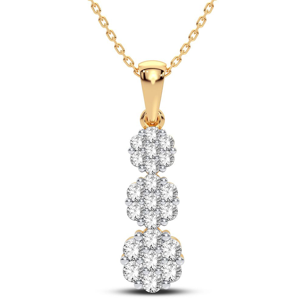 Colgante de diamantes de 14 quilates y 0,75 quilates