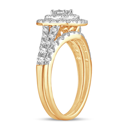Luminous Unity - 14K Two-Tone 1.00CT Diamond Bridal Set