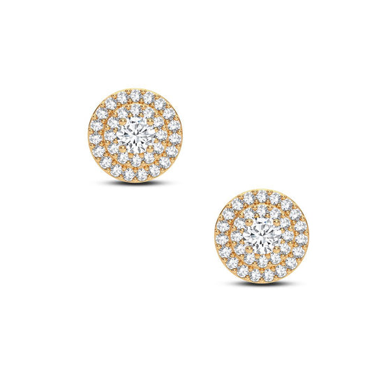 PENDIENTES DE DIAMANTES DE 14K Y 0,27CT