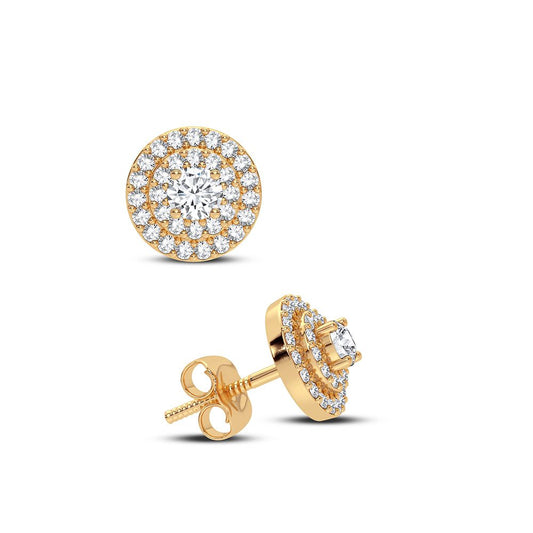 PENDIENTES DE DIAMANTES DE 14K Y 0,27CT