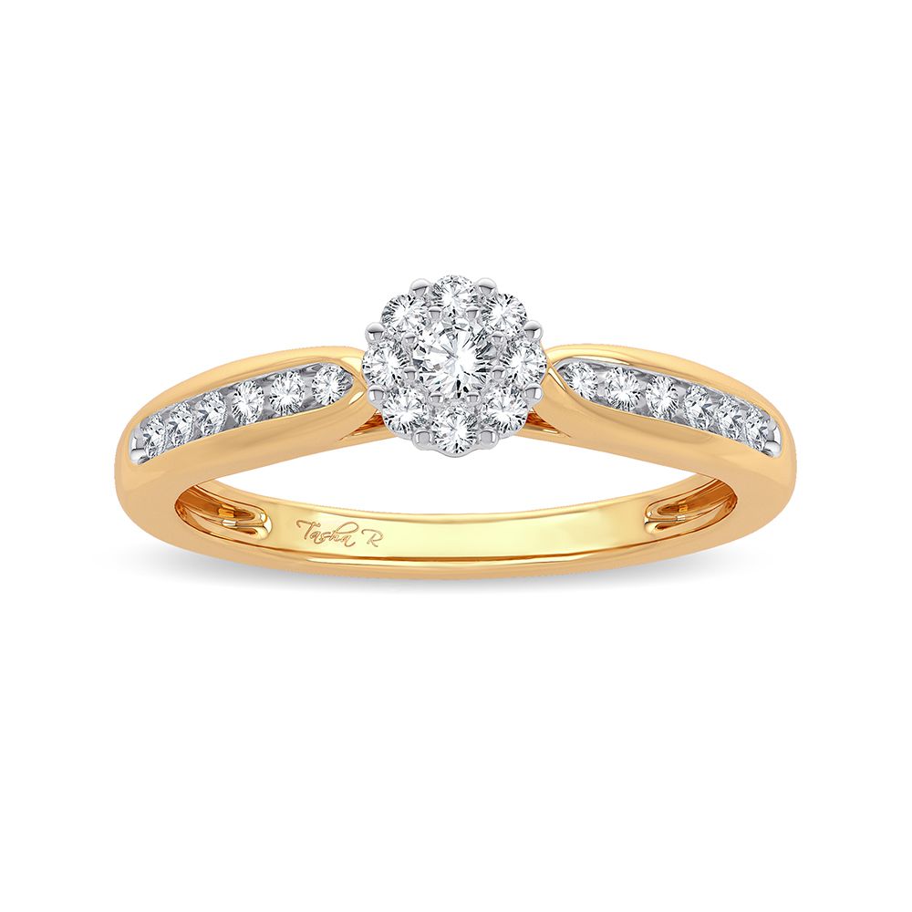 Anillo de diamantes de 14 quilates y 0,25 quilates