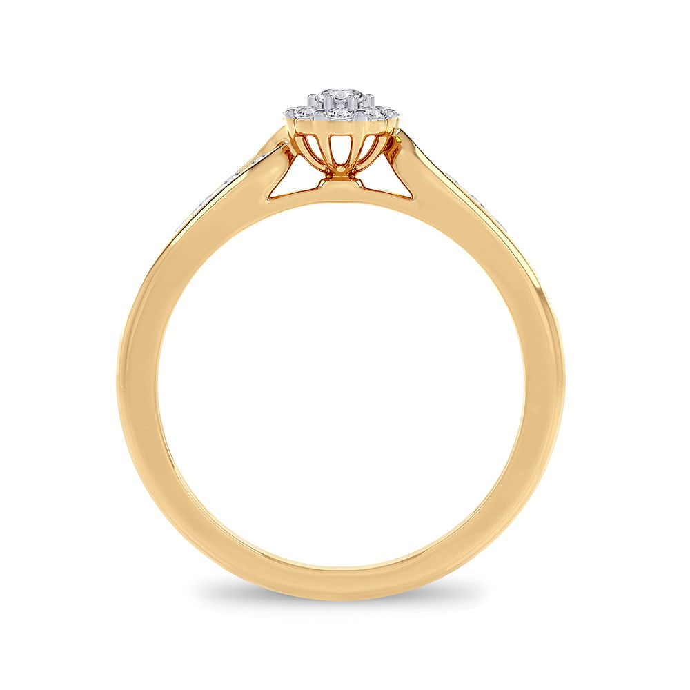 Anillo de diamantes de 14 quilates y 0,25 quilates