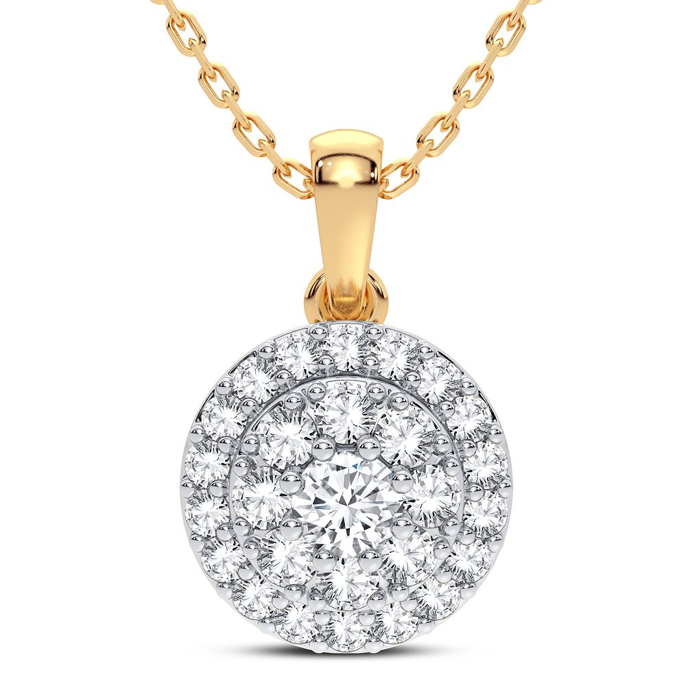 COLGANTE DE DIAMANTES DE 14K Y 0,33CT