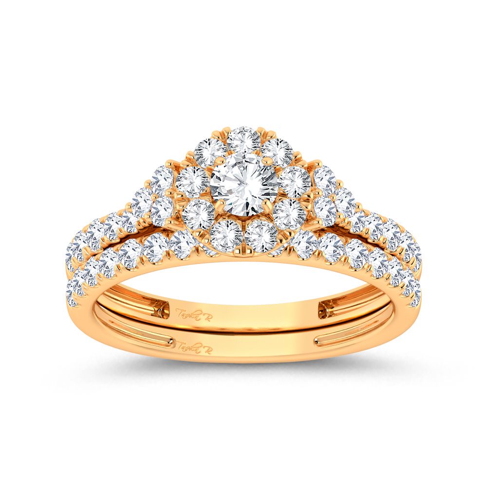 Sunbeam Splendor - 14K Yellow Gold 1.00 CTW Diamond Bridal Ring