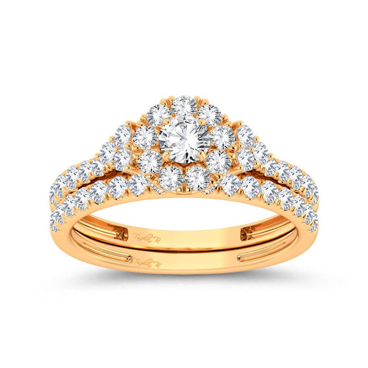 Sunbeam Splendor - 14K Yellow Gold 1.00 CTW Diamond Bridal Ring