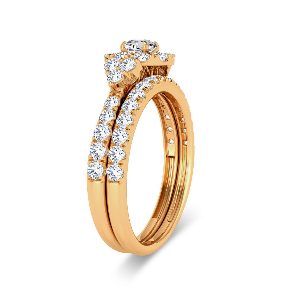 Sunbeam Splendor - 14K Yellow Gold 1.00 CTW Diamond Bridal Ring