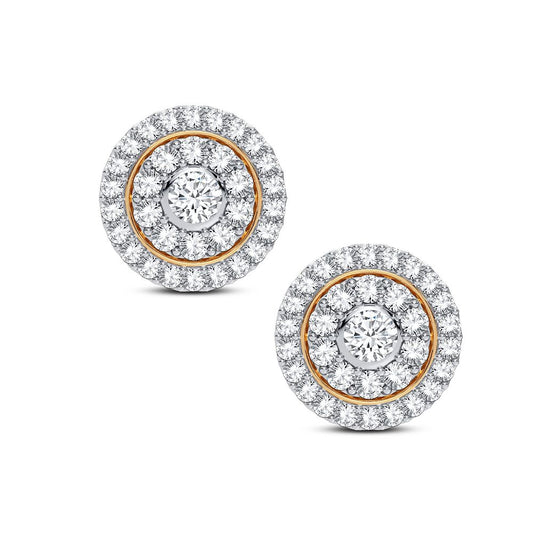 PENDIENTES DE DIAMANTES DE 14K Y 0,50CT