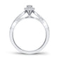 Luminous Harmony - 14K White Gold Ring with 0.20CT Radiant Diamonds