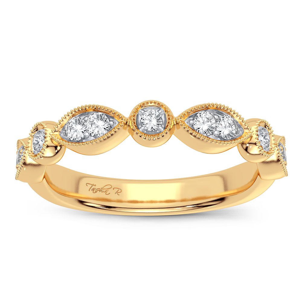 Eternal Dance - 14K Yellow Gold 0.17CT Diamond Band