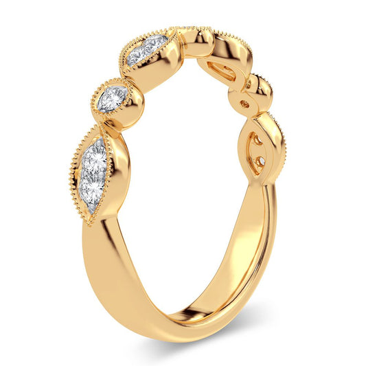 Eternal Dance - 14K Yellow Gold 0.17CT Diamond Band