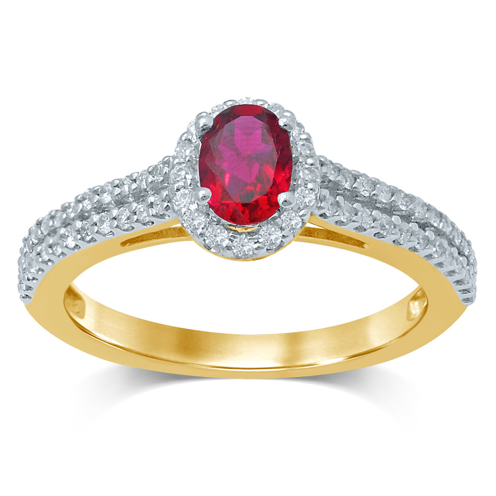 ANILLO de diamantes de 14 quilates y 0,33 quilates